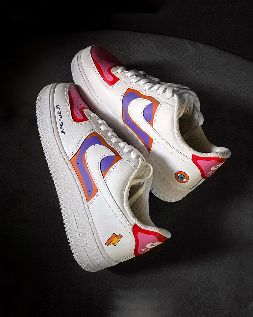 Red Purple Pink Custom Air Force 1