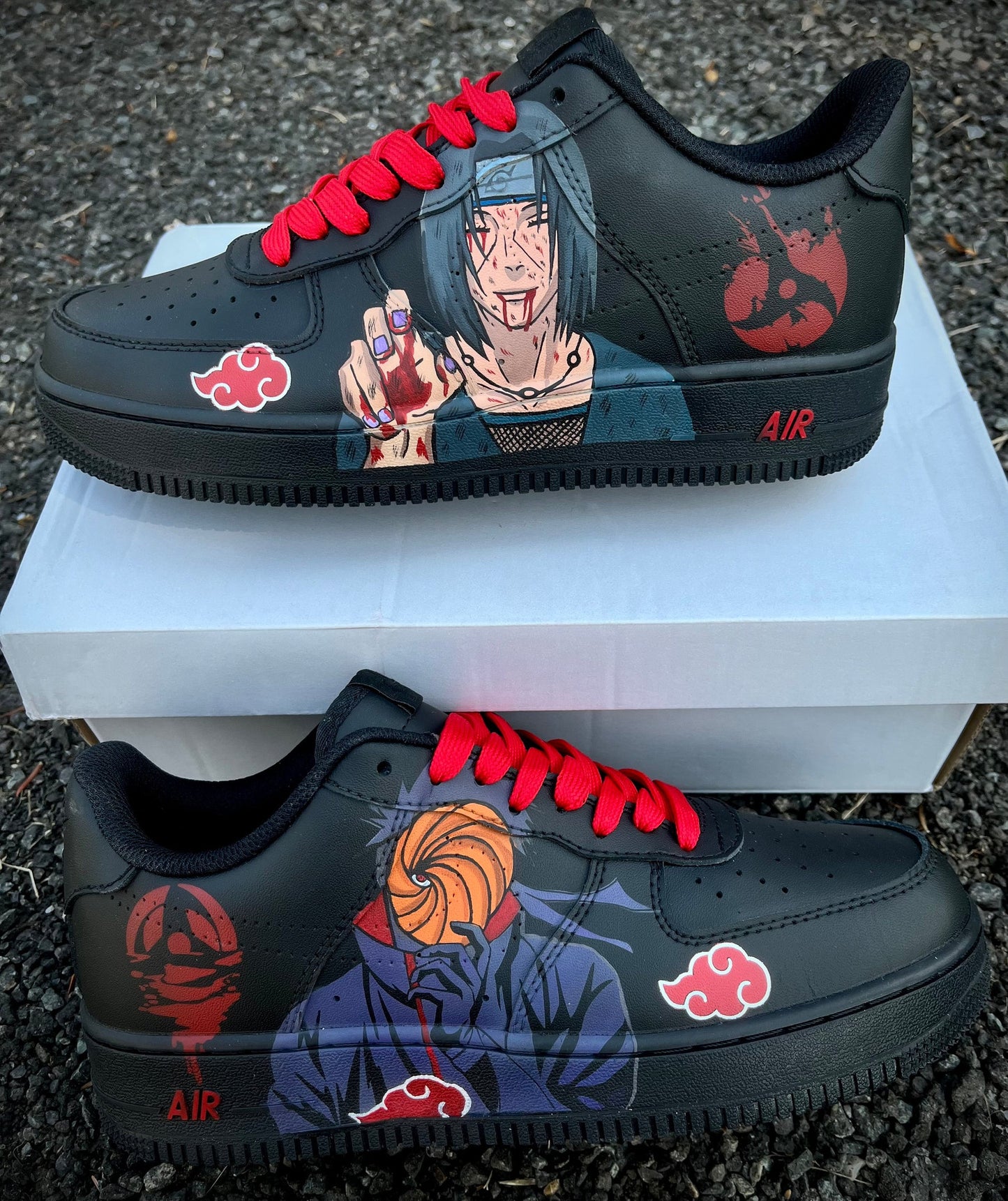 Custom Sneaker Obito and Itachi Black