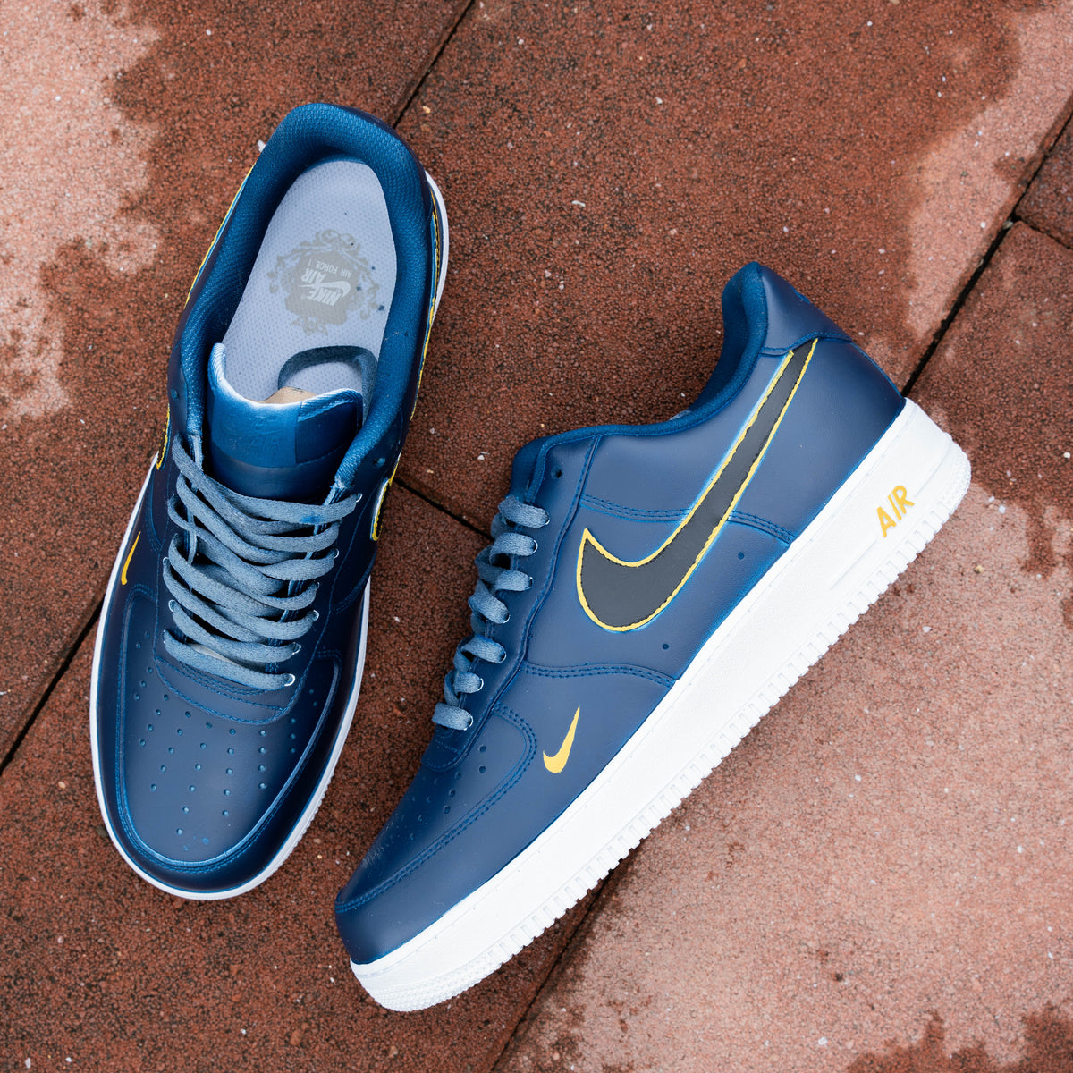 Pear White Ocean Blue Custom Air Force 1
