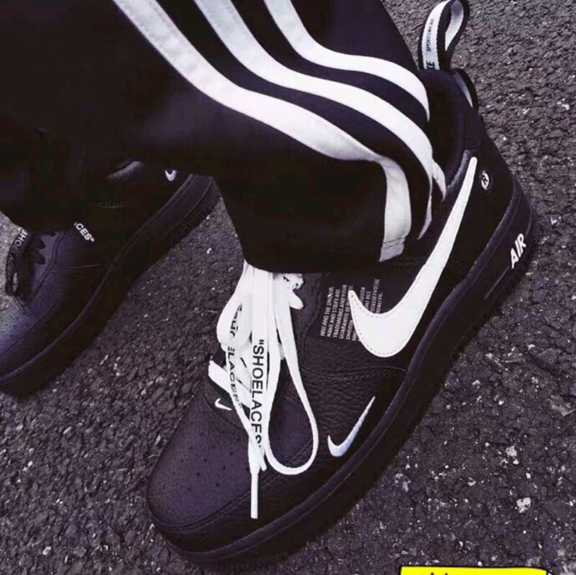 Pure Black Custom Air Force 1