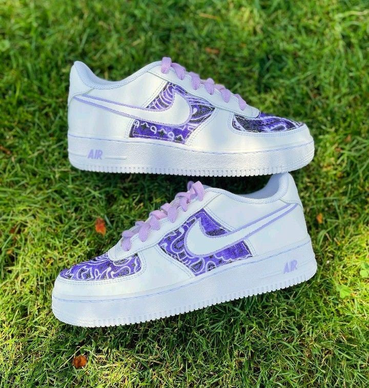 Purple Paisley Custom Air Force 1