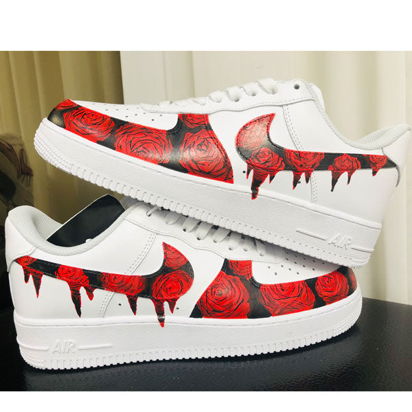 Dark Punk Rose Dripping Custom Air Force 1