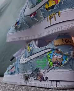 Custom Hand Painted Cartoon Air Force 1 Sneakers