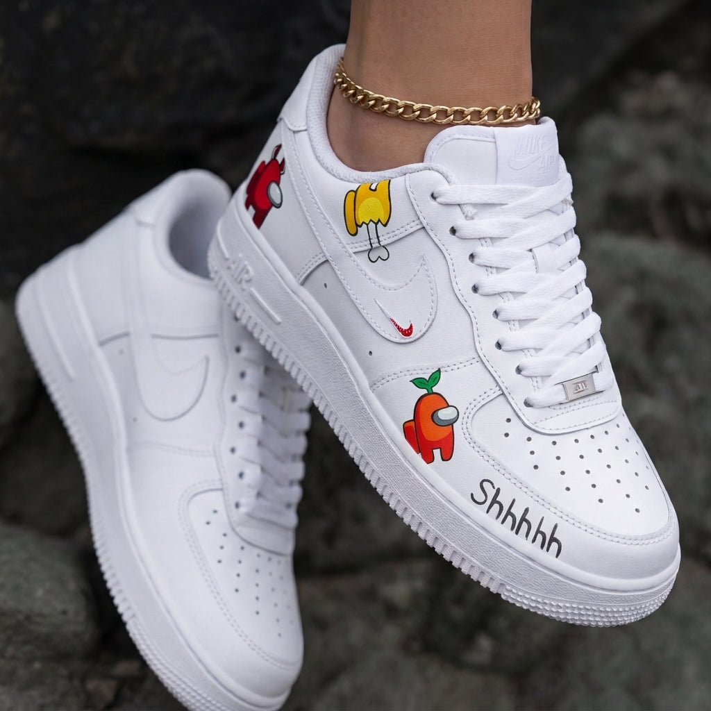 Among Us Red Yellow Custom Air Force 1