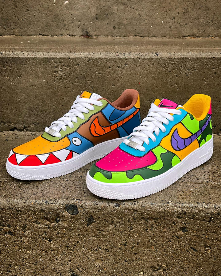 Cartoon Pattern Multicolor Custom Air Force 1