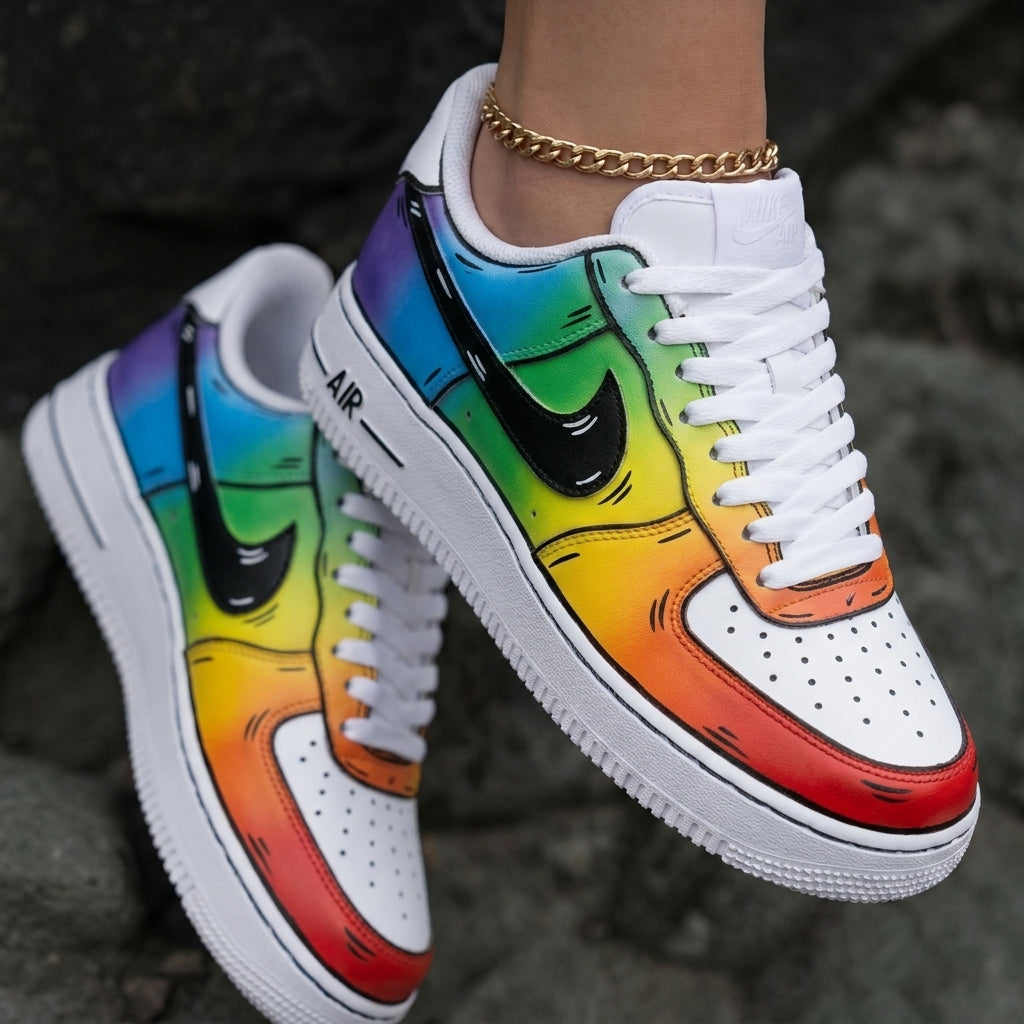 Cartoon Rainbow Custom Air Force 1