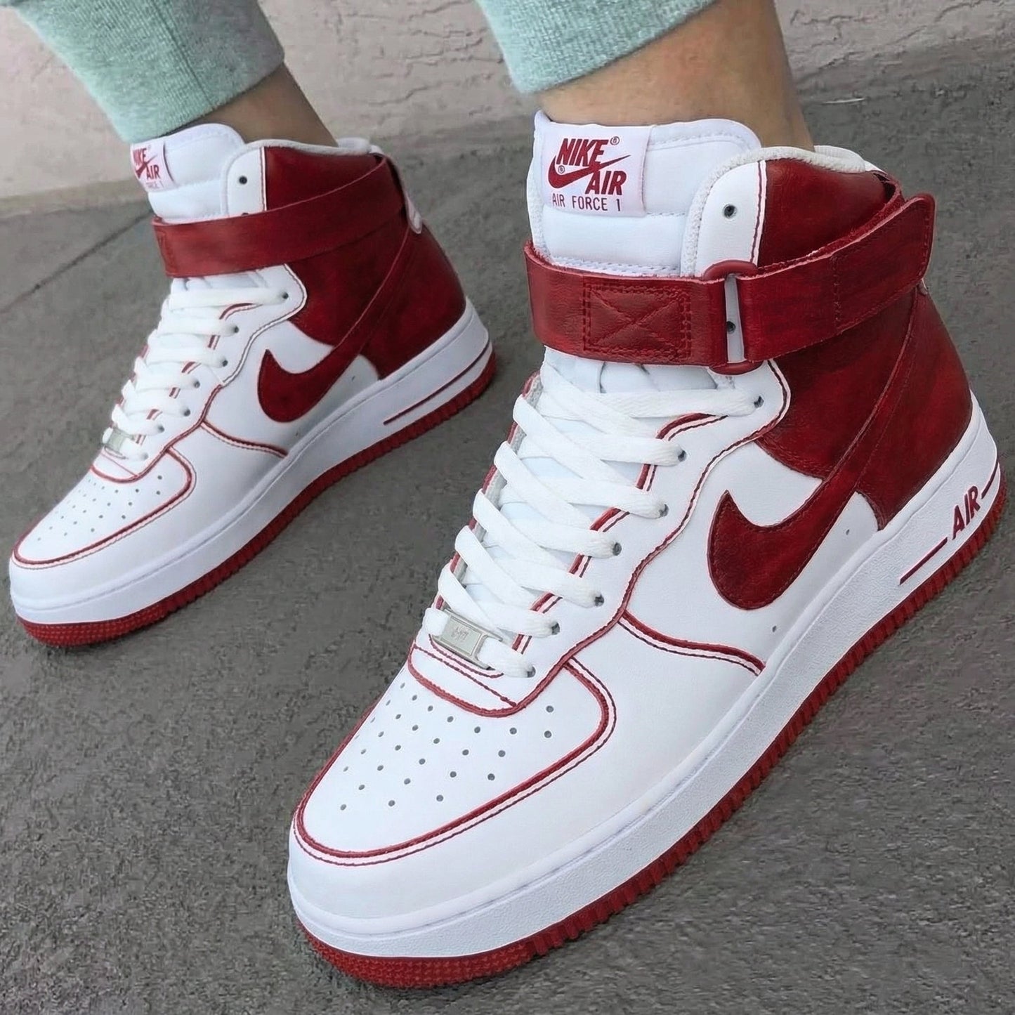 Classic Burgundy White Custom Air Force 1