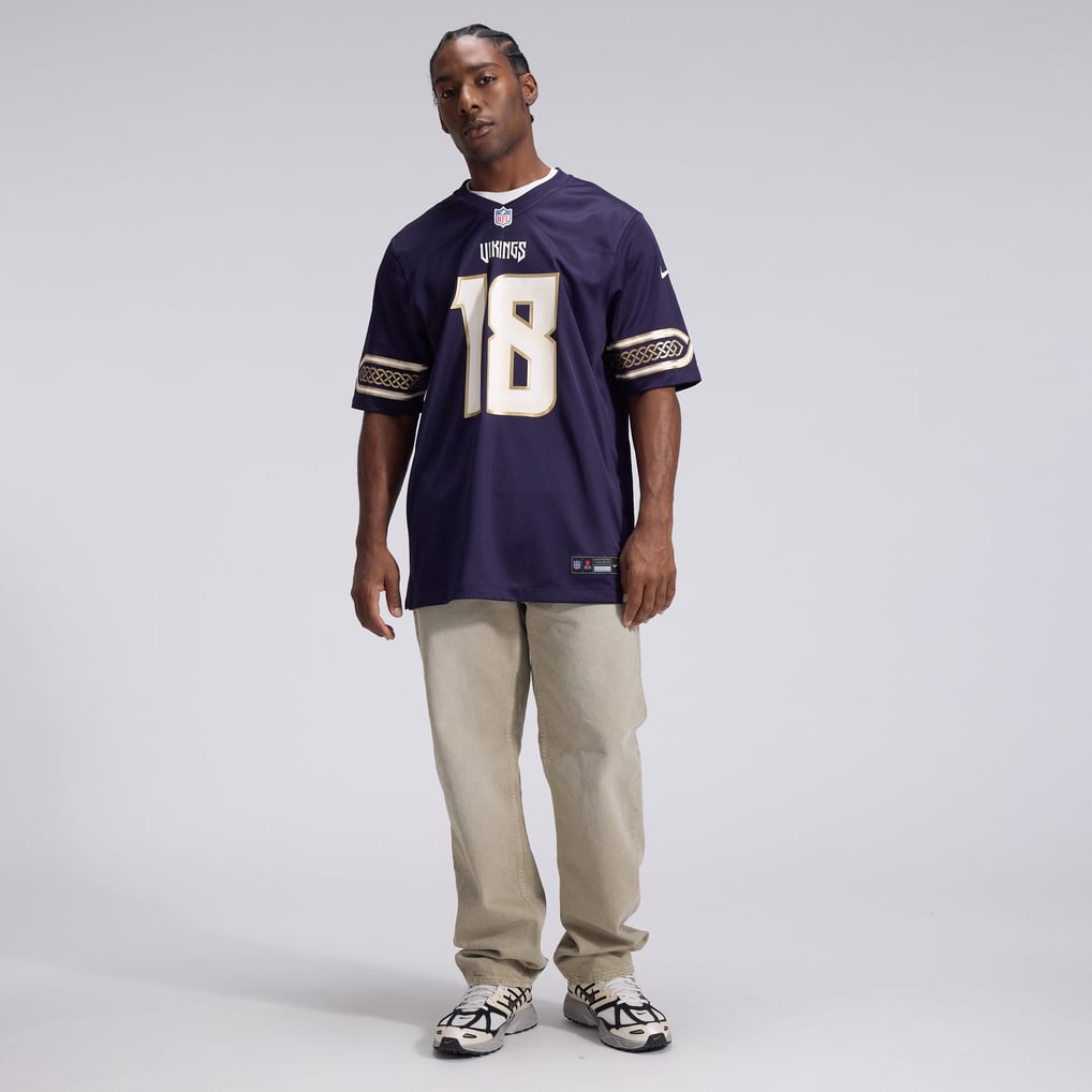 Justin Jefferson #18 Minnesota Vikings 2026 Rivalries Premium Football Jersey – Purple alternate product view