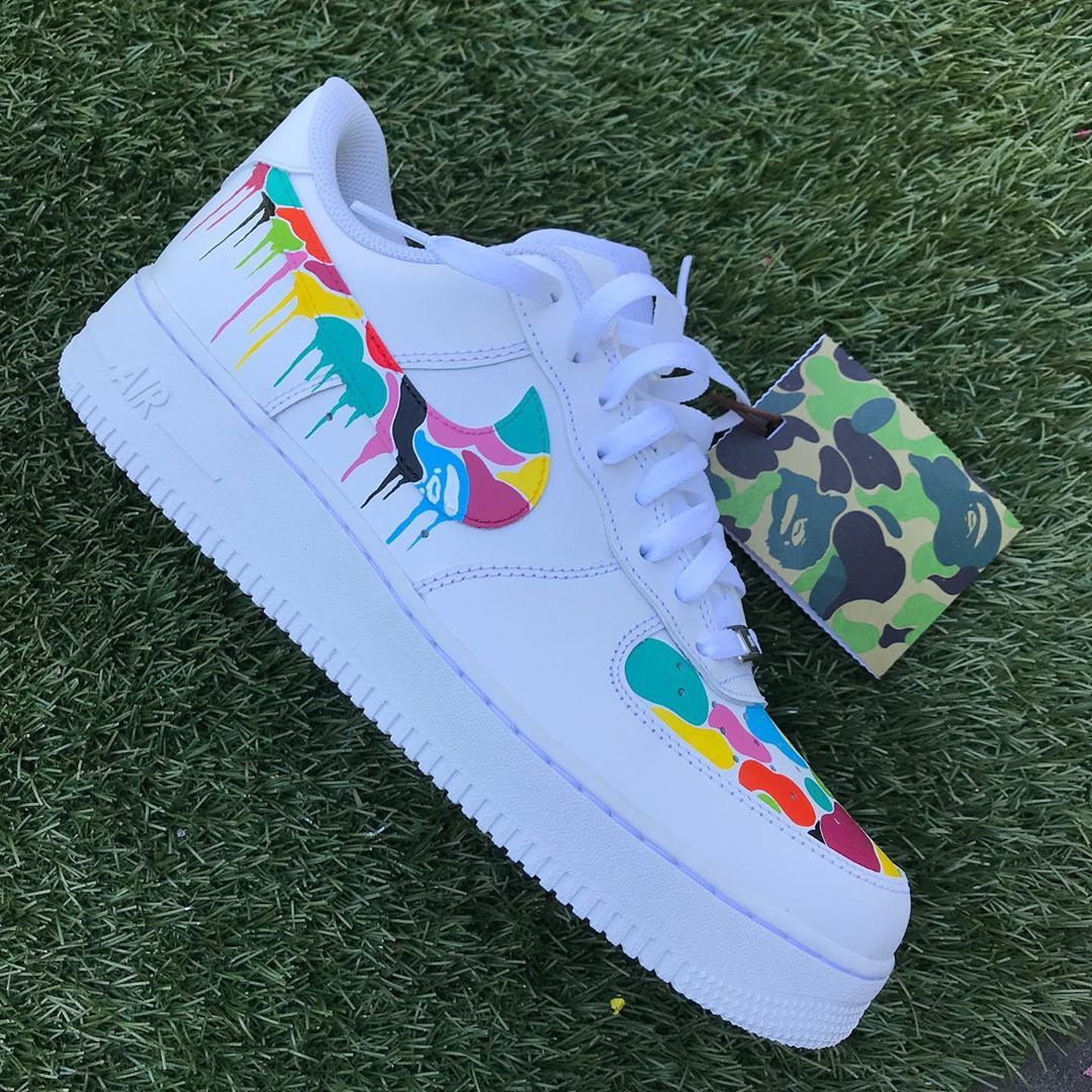 Multicolor Splatter White Custom Air Force 1