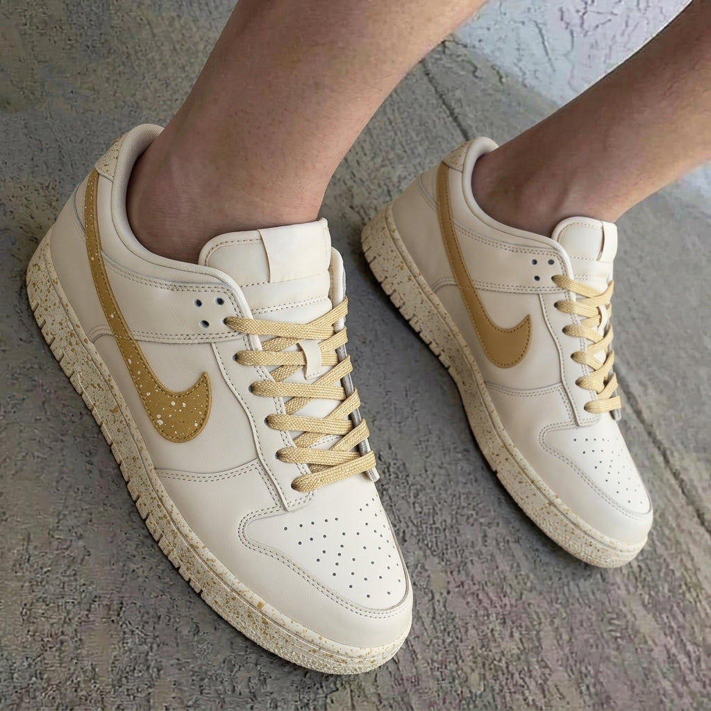 Speckled Swoosh Midsole Tan Custom Dunk