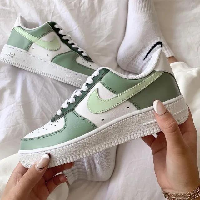 Two - Tone Green Custom Air Force 1