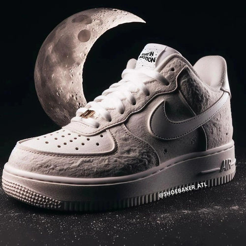 Moon Surface Shaped Custom Air Force 1