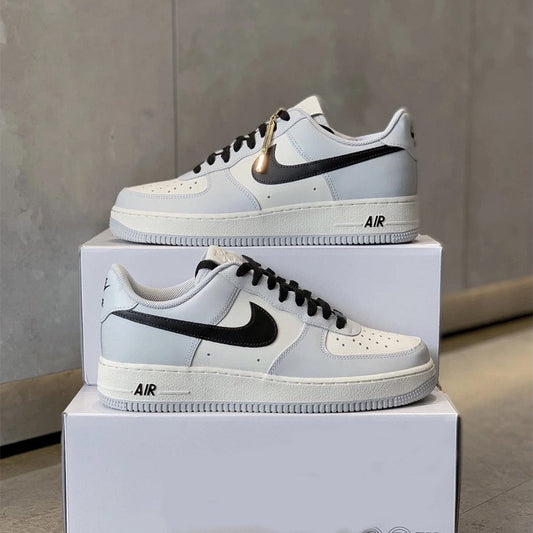 Custom Sneaker Low Light Gray Black
