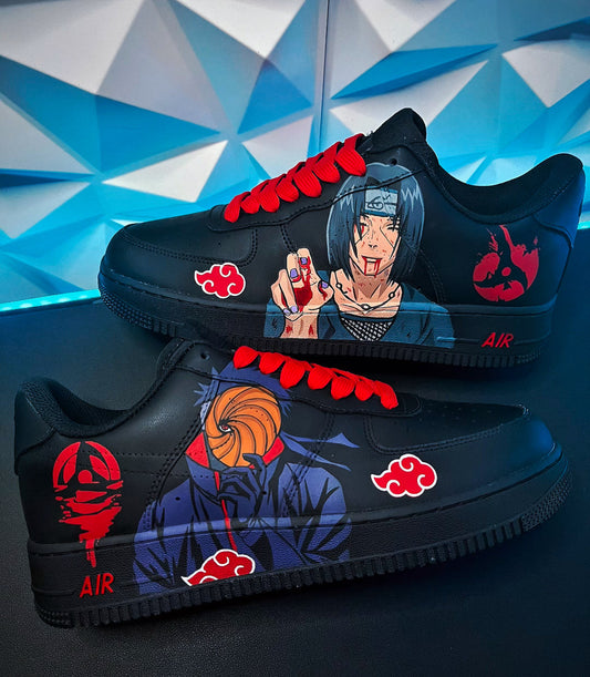 Custom Sneaker Obito and Itachi Black