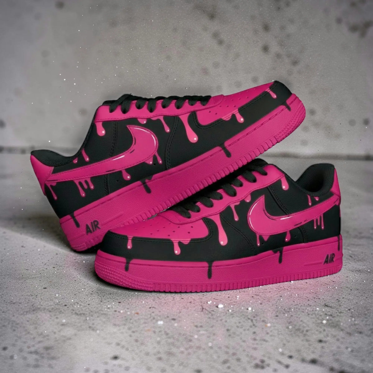 Custom Sneaker Pink Drip