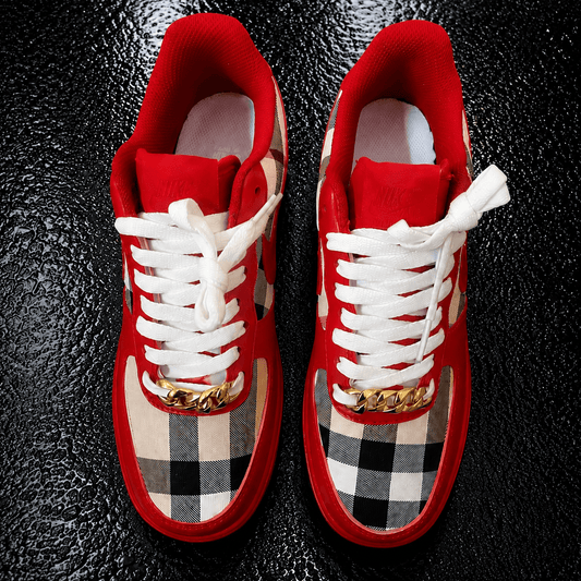 Custom Sneaker Red Caro BBR