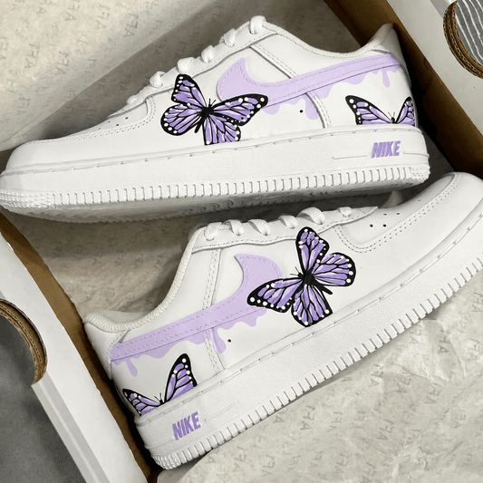 Custom Sneaker Pink Type Butterfly Drip
