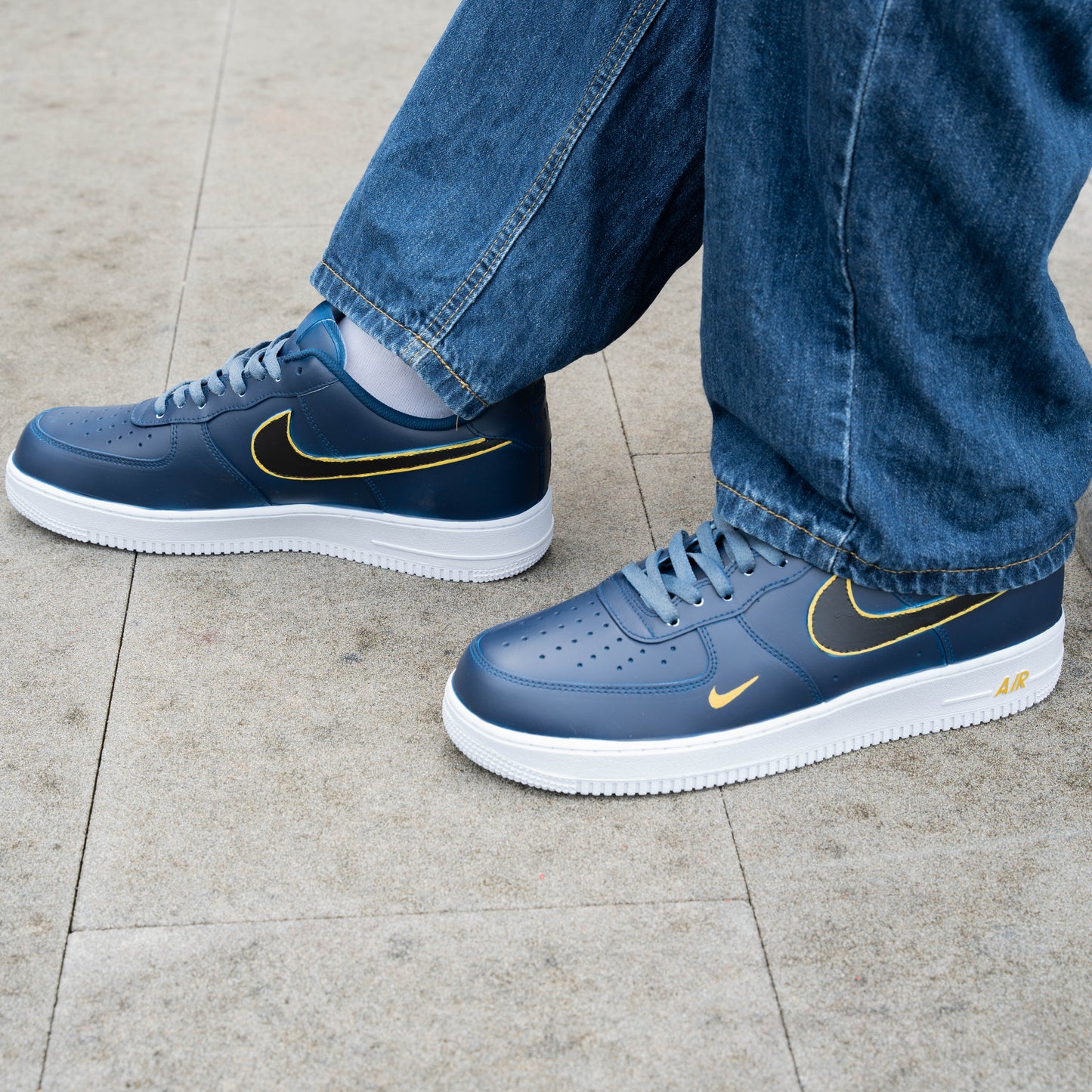 Acid Blue Black Yellow Custom Air Force 1