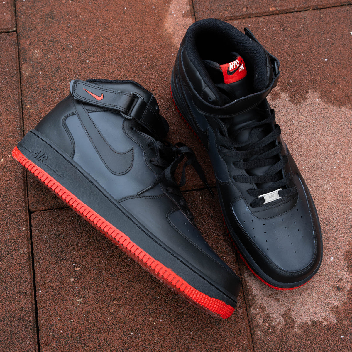 Classic Red Black Custom Air Force 1