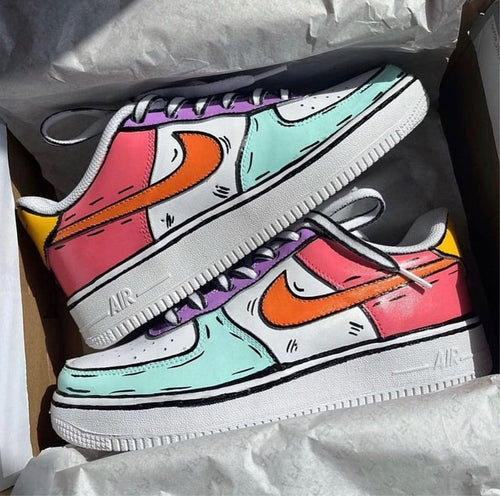 Colorful Cartoon Custom Air Force 1