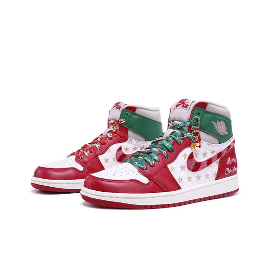 Red Green Christmas Xmas Gift Sneakers Custom Air Force 1