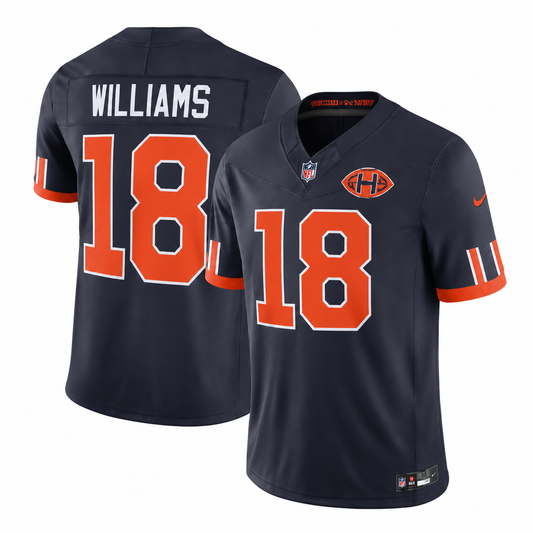 Caleb Williams #18 Chicago Bears 2026 Rivalries Premium Football Jersey – Navy