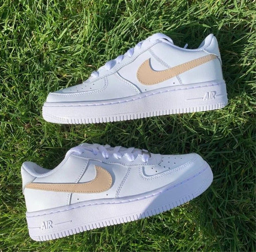 Beige Smooth Custom Air Force 1