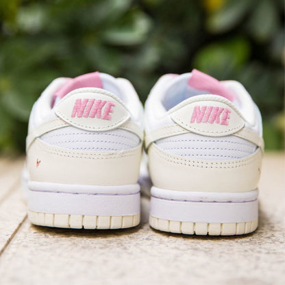 Beige Red Hearts Custom Dunk