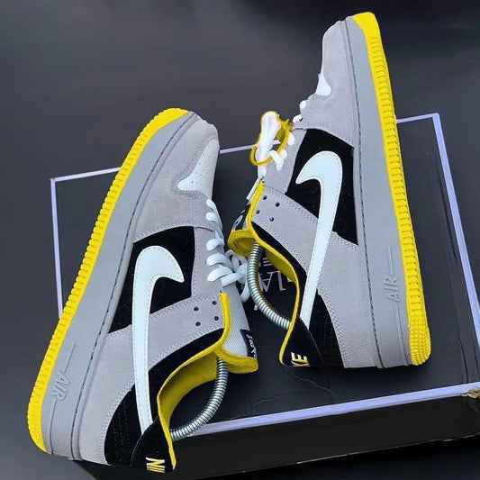 Gray White White Star Custom Nike Air Force 1