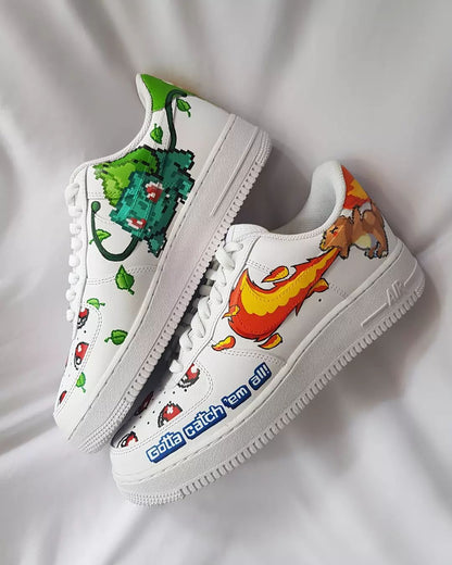 Cartoon Dragon Turtle Yellow Orange Blue Green Custom Air Force 1