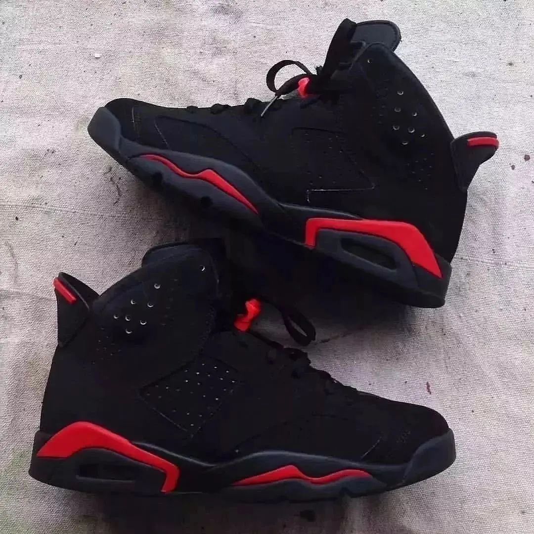 Black Red Custom Air Jordan 6