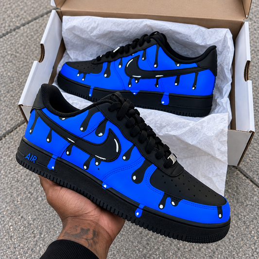 Custom Sneaker Blue Drip