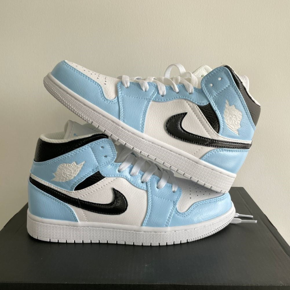 Blue Black Custom Air Jordan 1