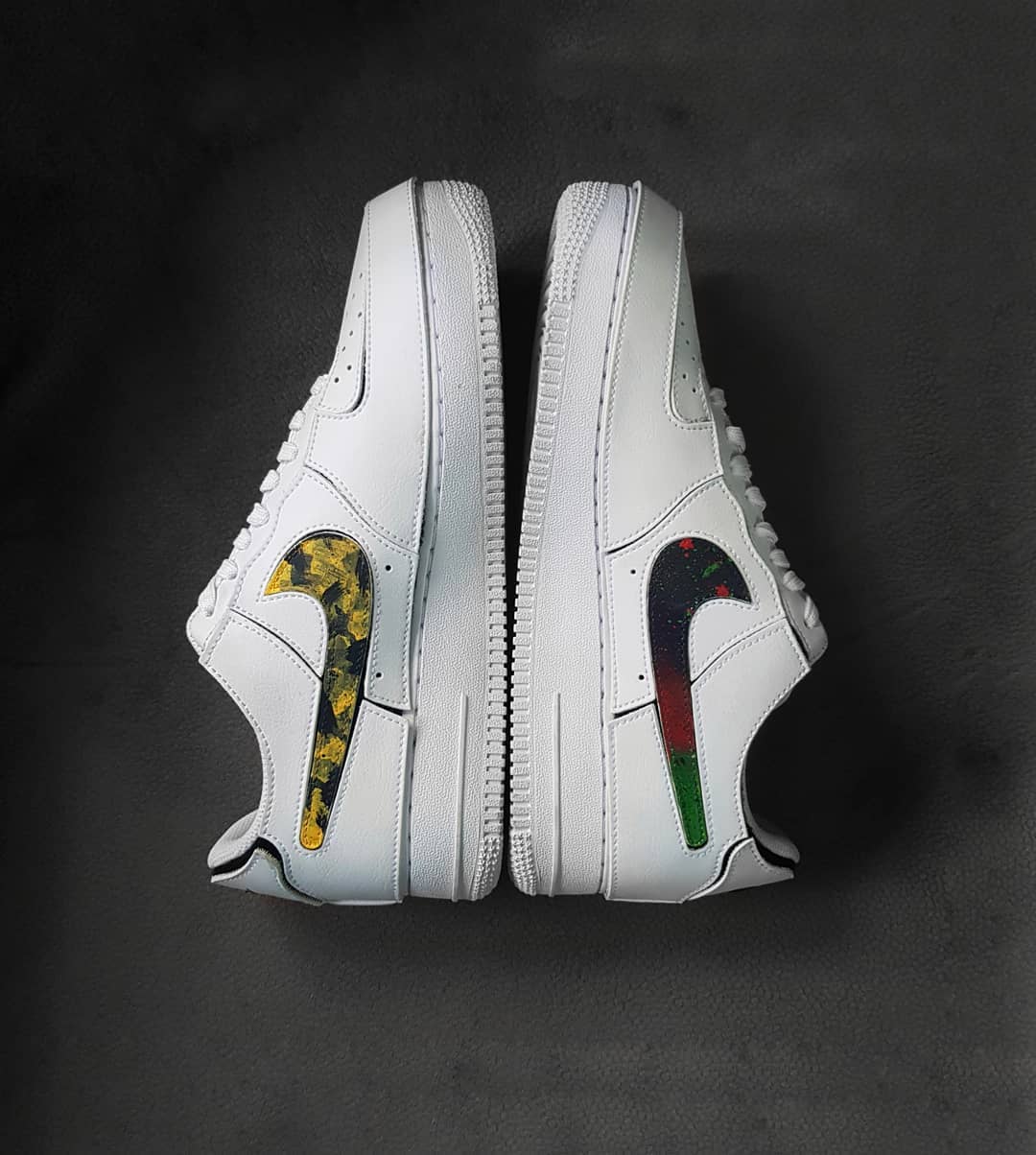 Cartoon Hero Clown Black Yellow Blue Custom Air Force 1