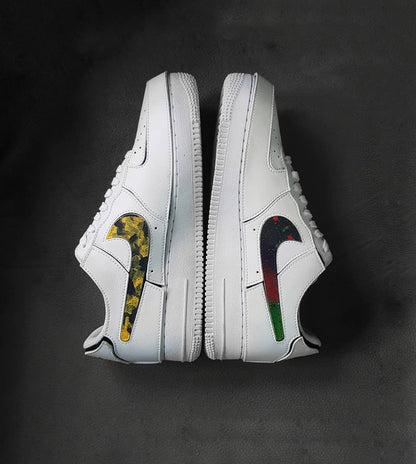 Cartoon Hero Clown Black Yellow Blue Custom Air Force 1