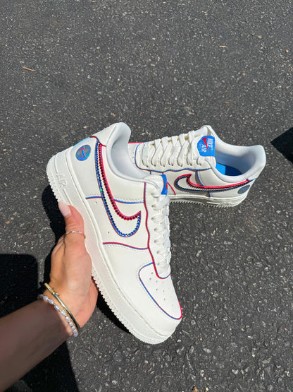 Hand Painted Rhinestone Custom Air Force 1 Sneakers