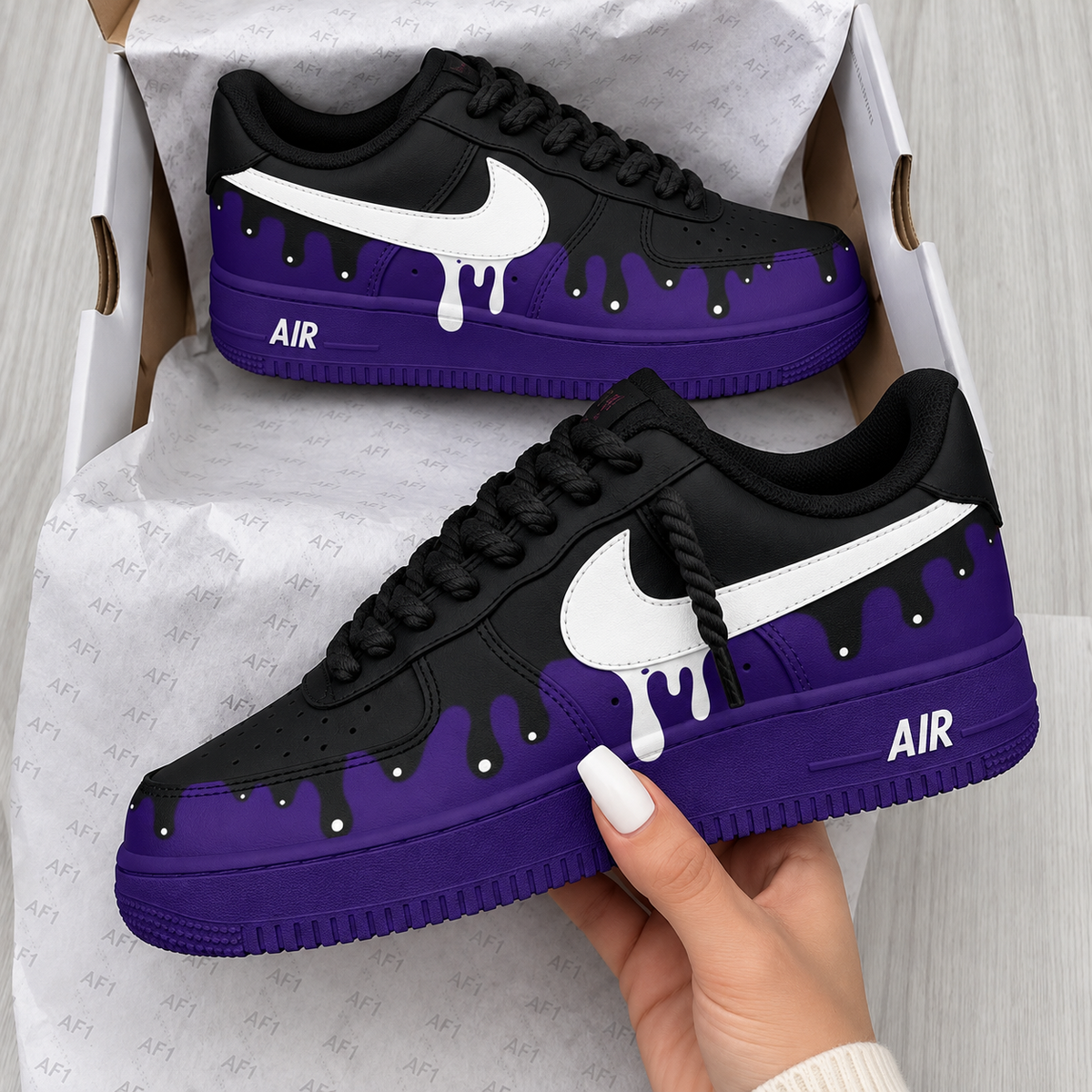 Custom Sneaker Purple Drip