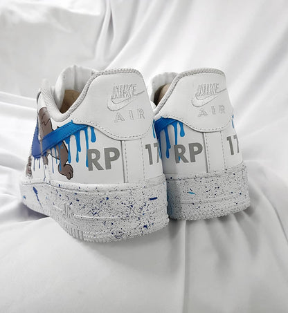 Cartoon Mouse Cat Dog Blue White Custom Air Force 1