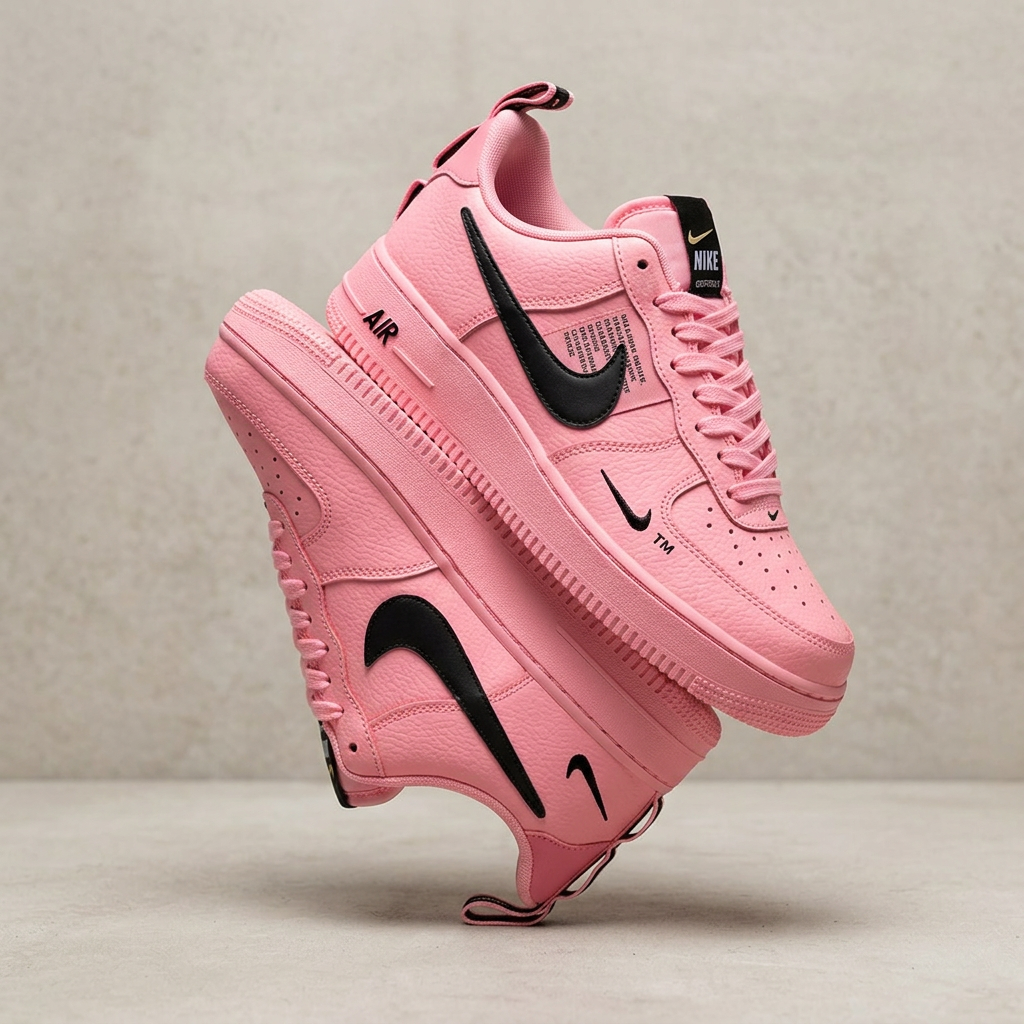 Hand Painted Pink Custom Air Force 1 Sneakers