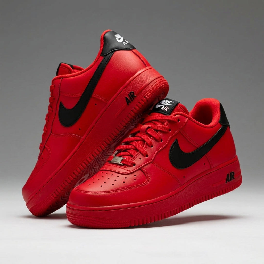 Custom Hand Painted Red Tiger Air Force 1 Sneakers