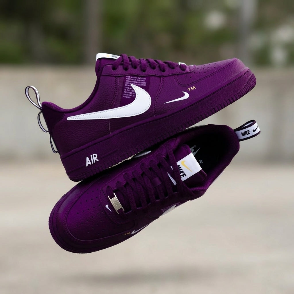 Hand Painted Purple Custom Air Force 1 Sneakers