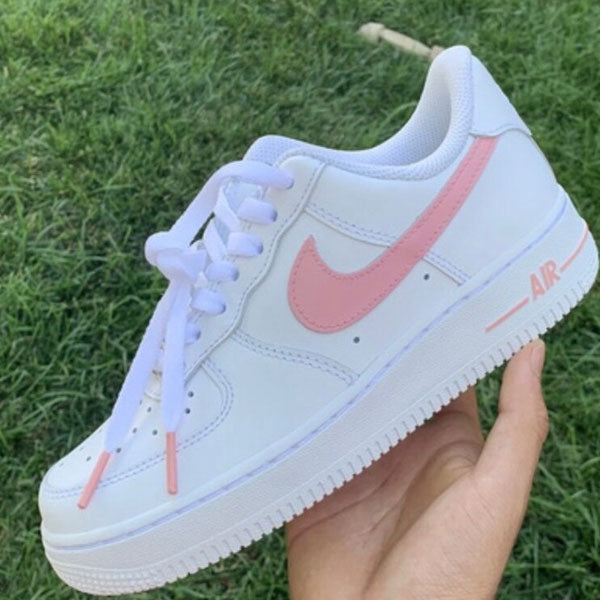 White Pink Custom Air Force 1