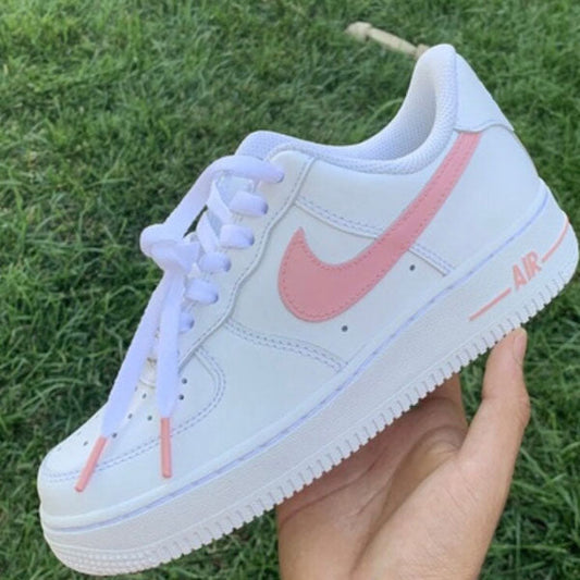White Pink Custom Air Force 1