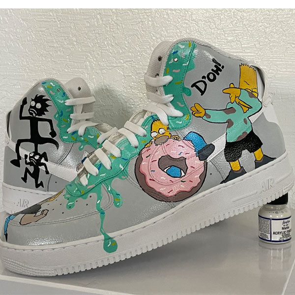 The Simpsons & Dragon Ball Graffiti Custom Air Force 1