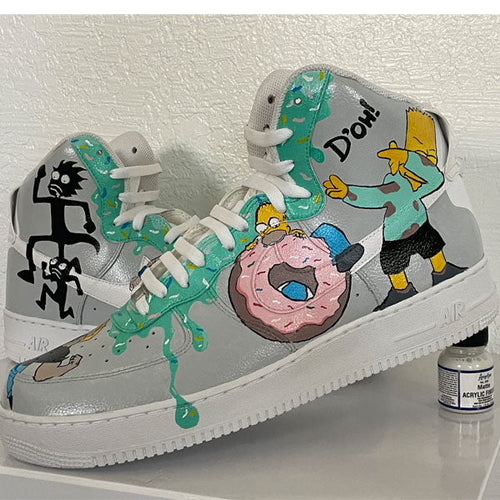 The Simpsons & Dragon Ball Graffiti Custom Air Force 1