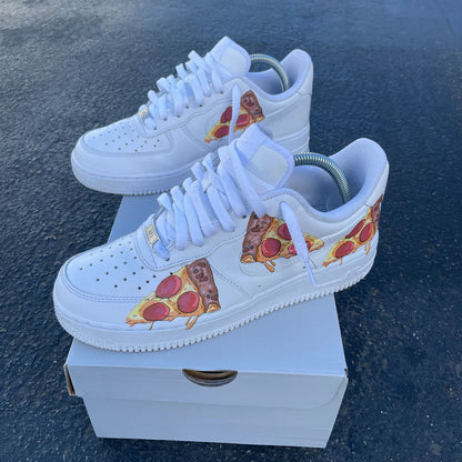 Pizza Cartoon Graffiti Custom Air Force 1
