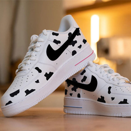 Black White Cow Pattern Custom Air Force 1