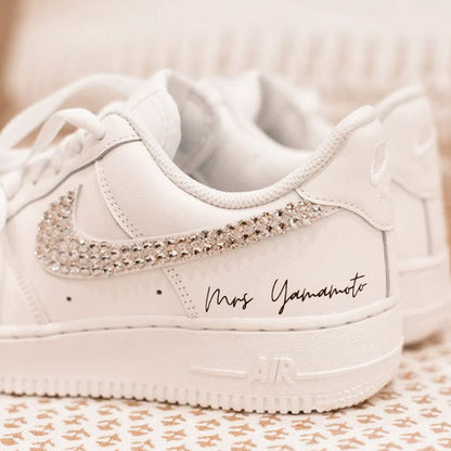 Swarovski Crystal Couple Custom Air Force 1