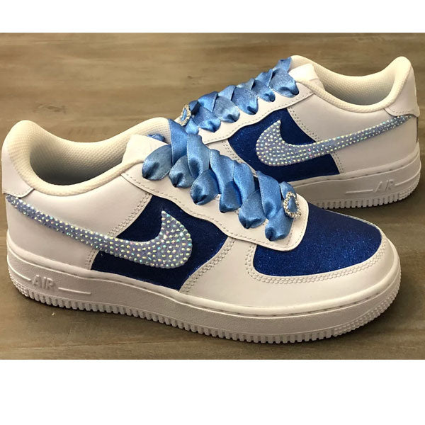 Royal Blue Crystal Princess Custom Air Force 1