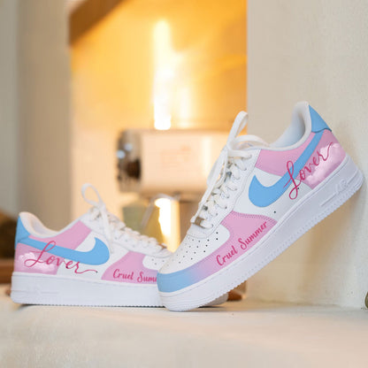 Sweet Summer Pink Couple Custom Air Force 1